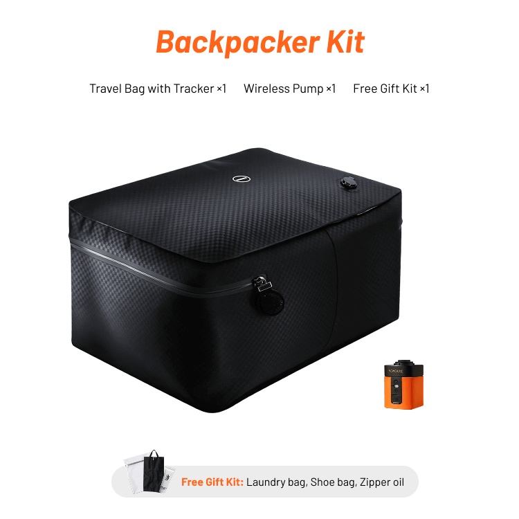 Vacuum Compression Bags with Tracker & Wireless Pump